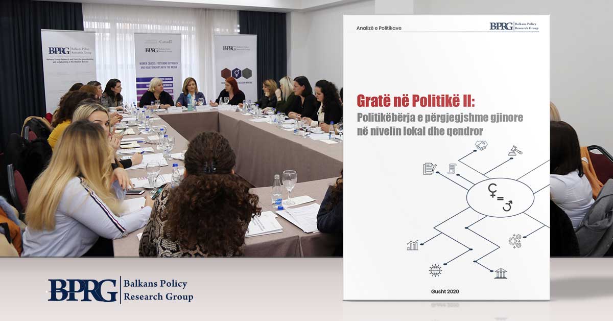 Gratë në Politikë II: Politikëbërja e përgjegjshme gjinore në nivelin lokal dhe qendror