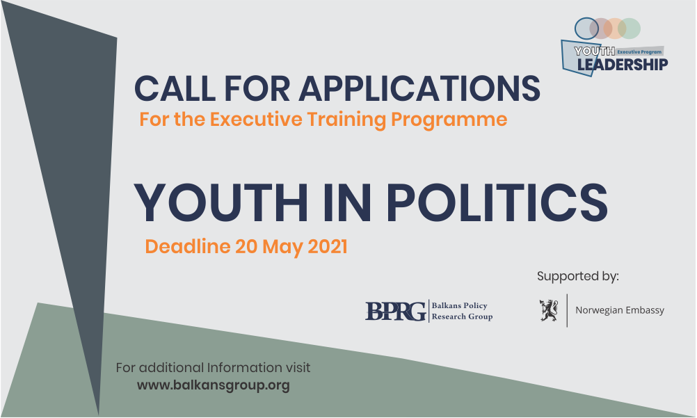 Call for applications for the executive programme “Youth in politics”