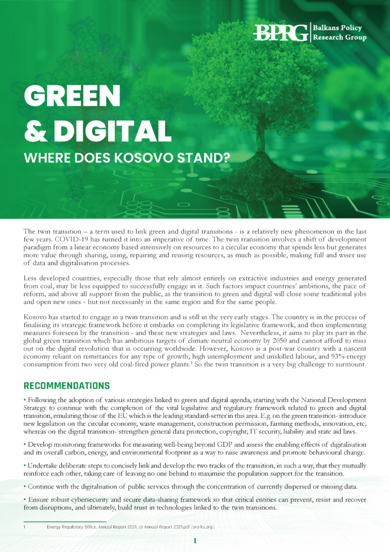 Green & Digital: Where Does Kosovo Stand?